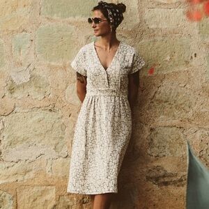 Jenny Pennywood x Taylor Stitch, Emma dress in Maze print